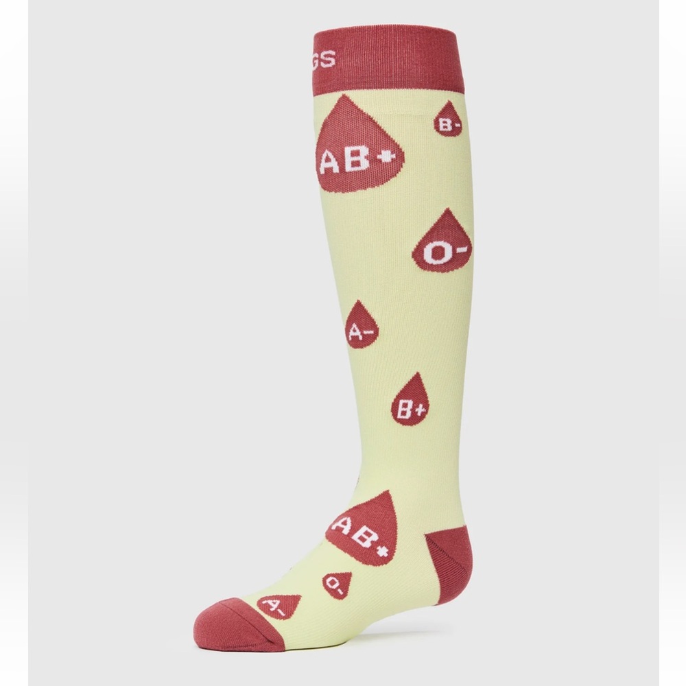 FIGS Mint Galaxy Blood Type - Compression Socks (Small) rare find